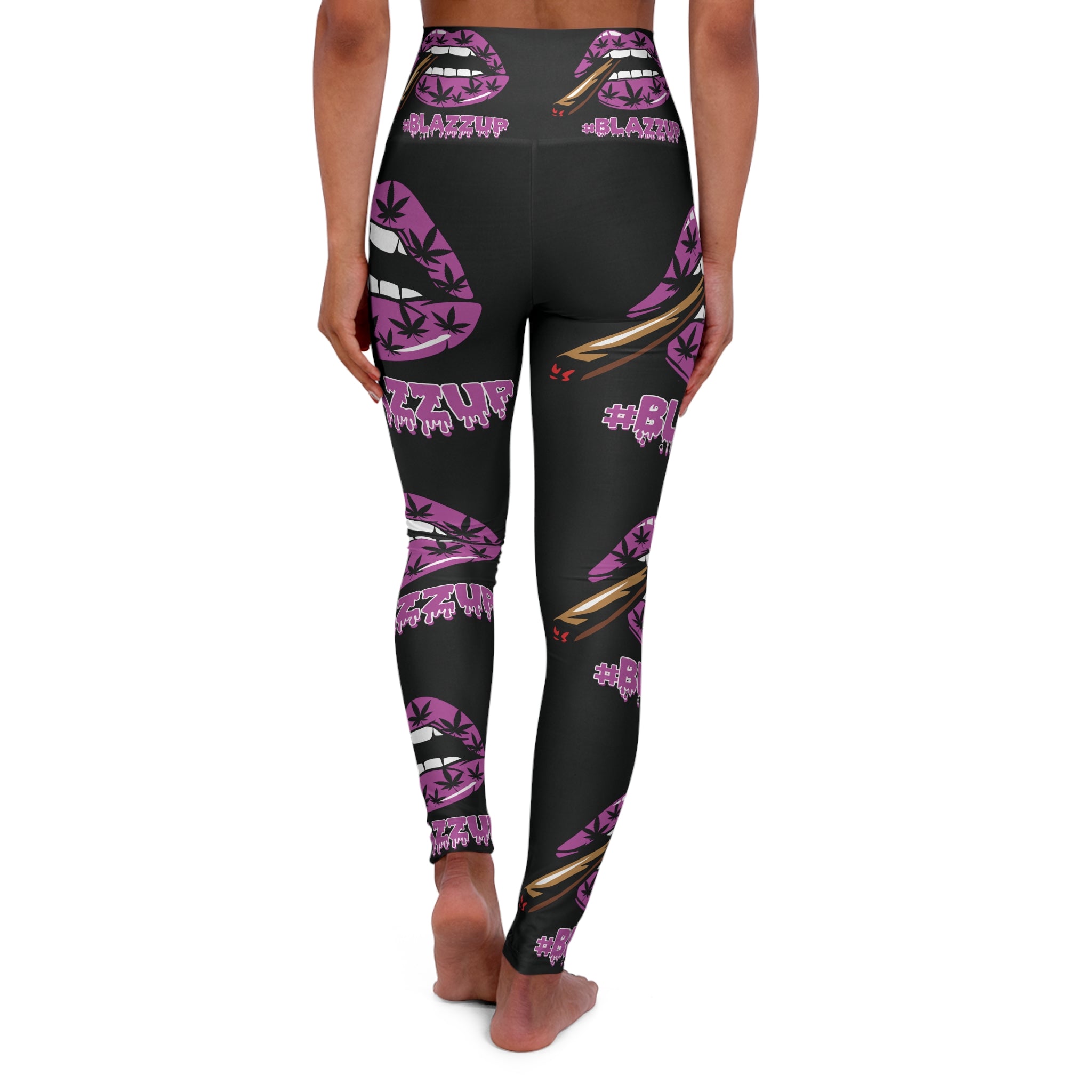 Pink #Blazzup High Waisted Yoga Leggings
