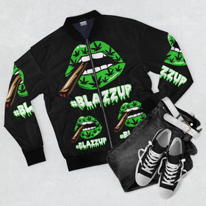 #Blazzup Green white letter Bomber Jacket