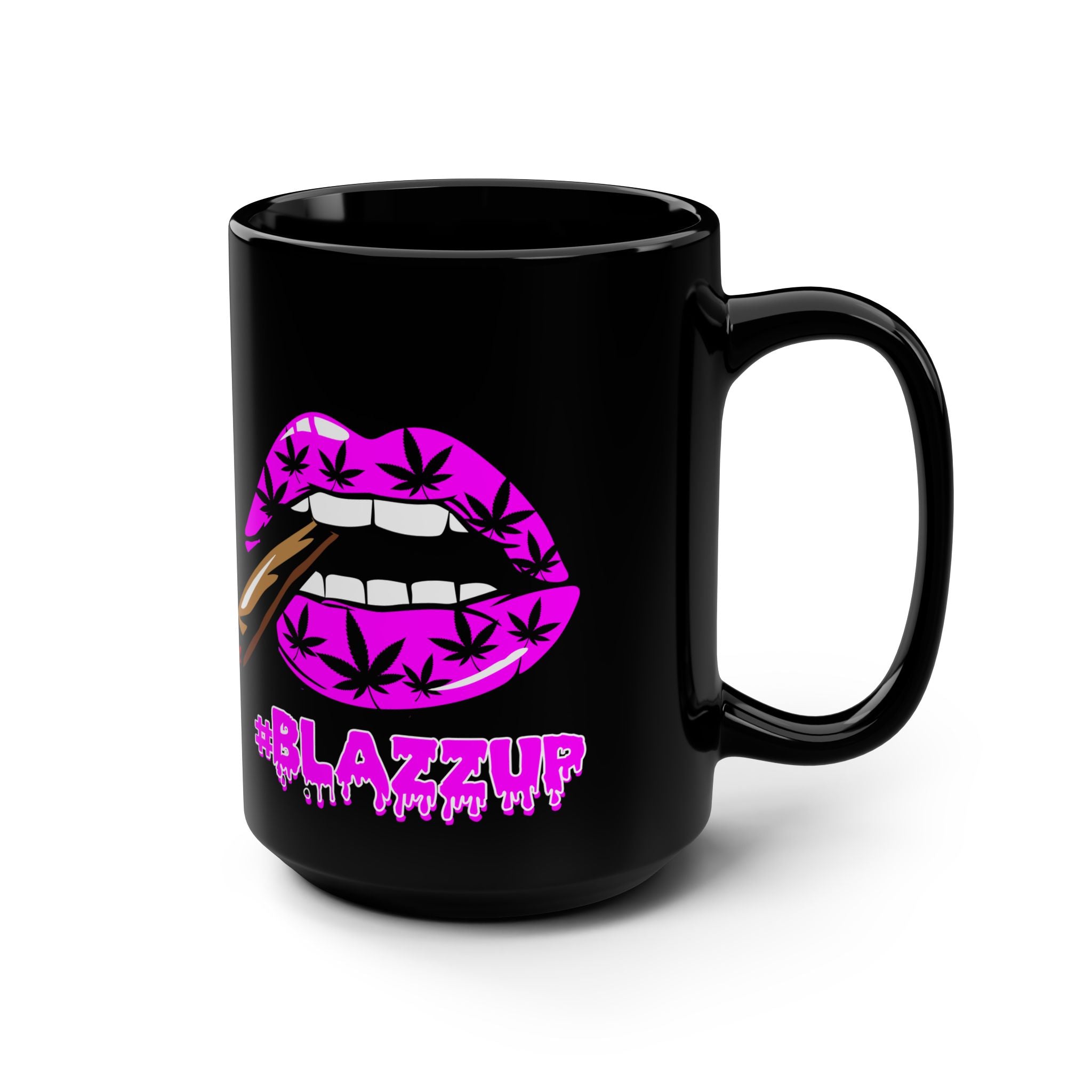 Pink/Black #Blazzup  Mug, 15oz