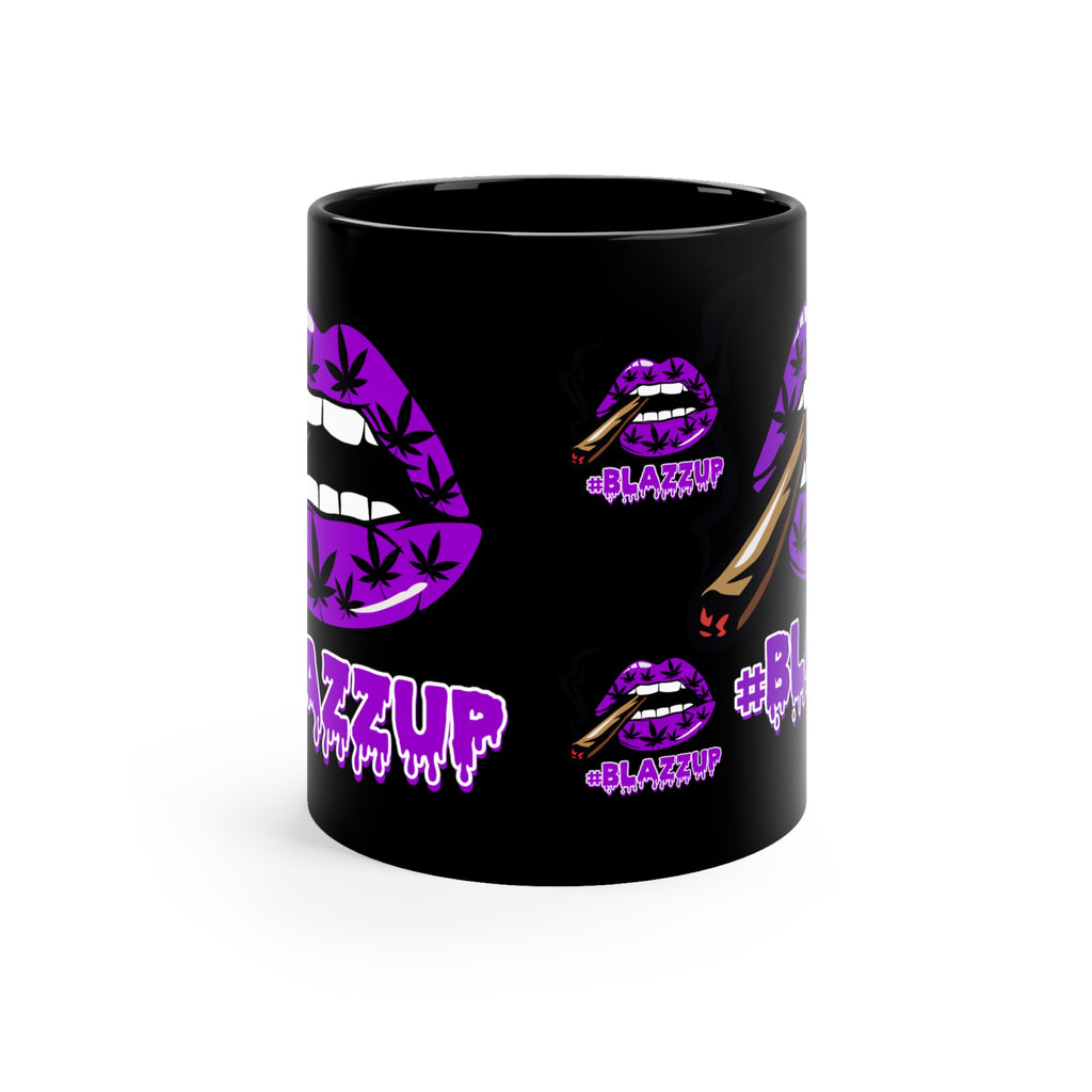 "Blackout" Wake And Bake Purple #Blazzup Classy Drip Coffee Mug, 11oz