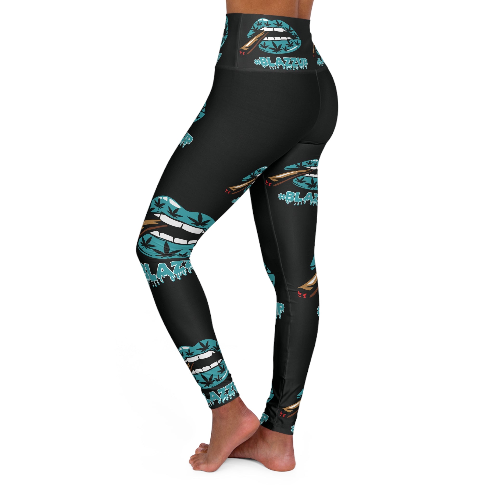 Trendy High Waisted Yoga Leggings | Artistic Athletic Wear, Fitness Leggings, Workout Tights, Unique Style, Comfortable Activewear
