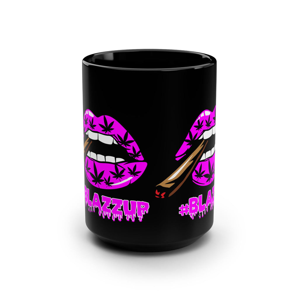 Pink/Black #Blazzup  Mug, 15oz
