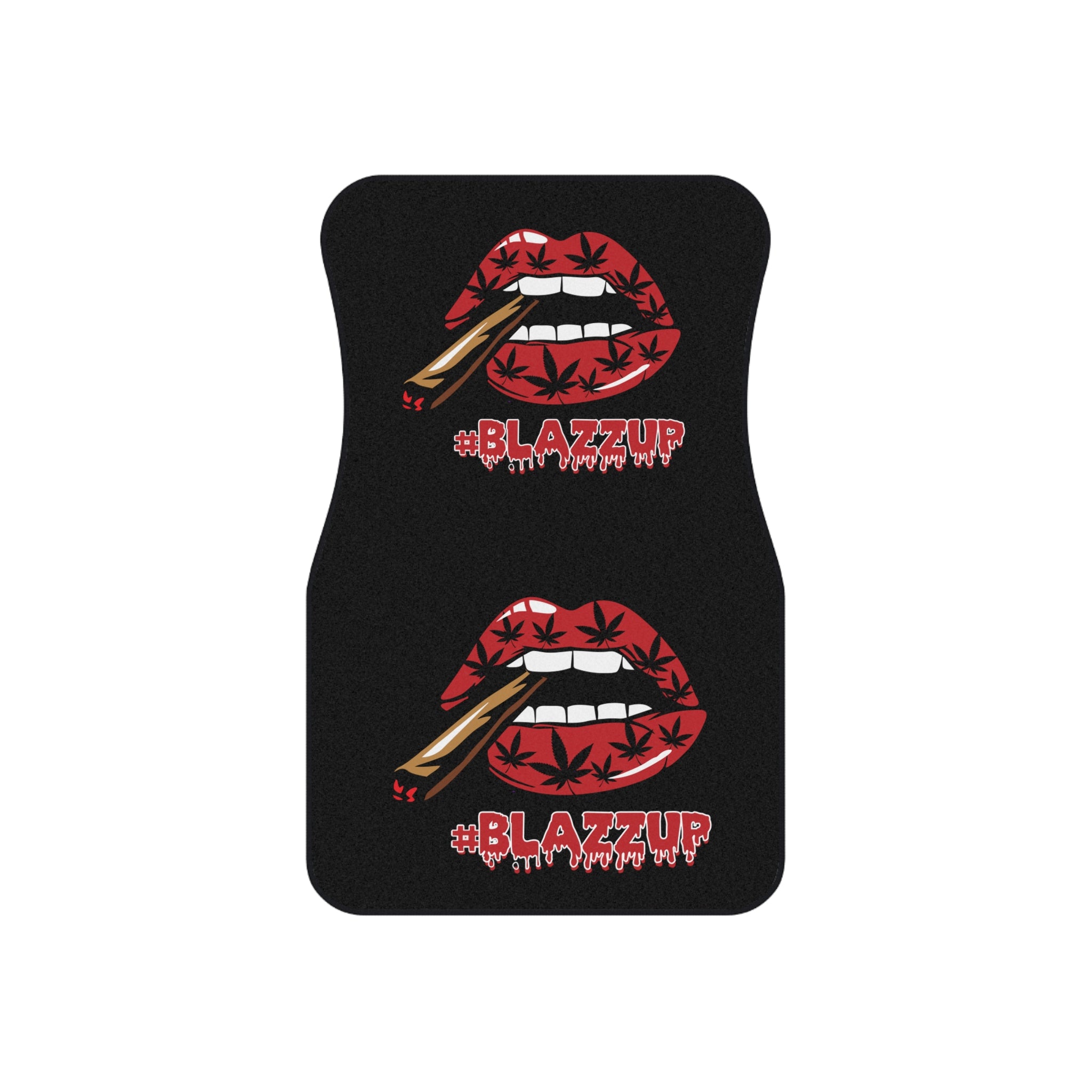 Bold Lip-Printed Car Mats, Stylish Auto Floor Mats, Trendy Car Accessories, Unique Gift for Car Lovers, #BLAZZUP Design