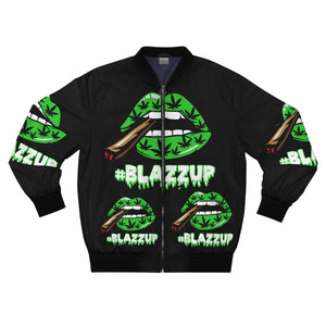 #Blazzup Green white letter Bomber Jacket