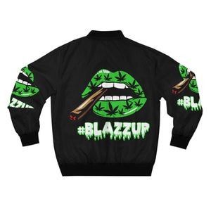 #Blazzup Green white letter Bomber Jacket