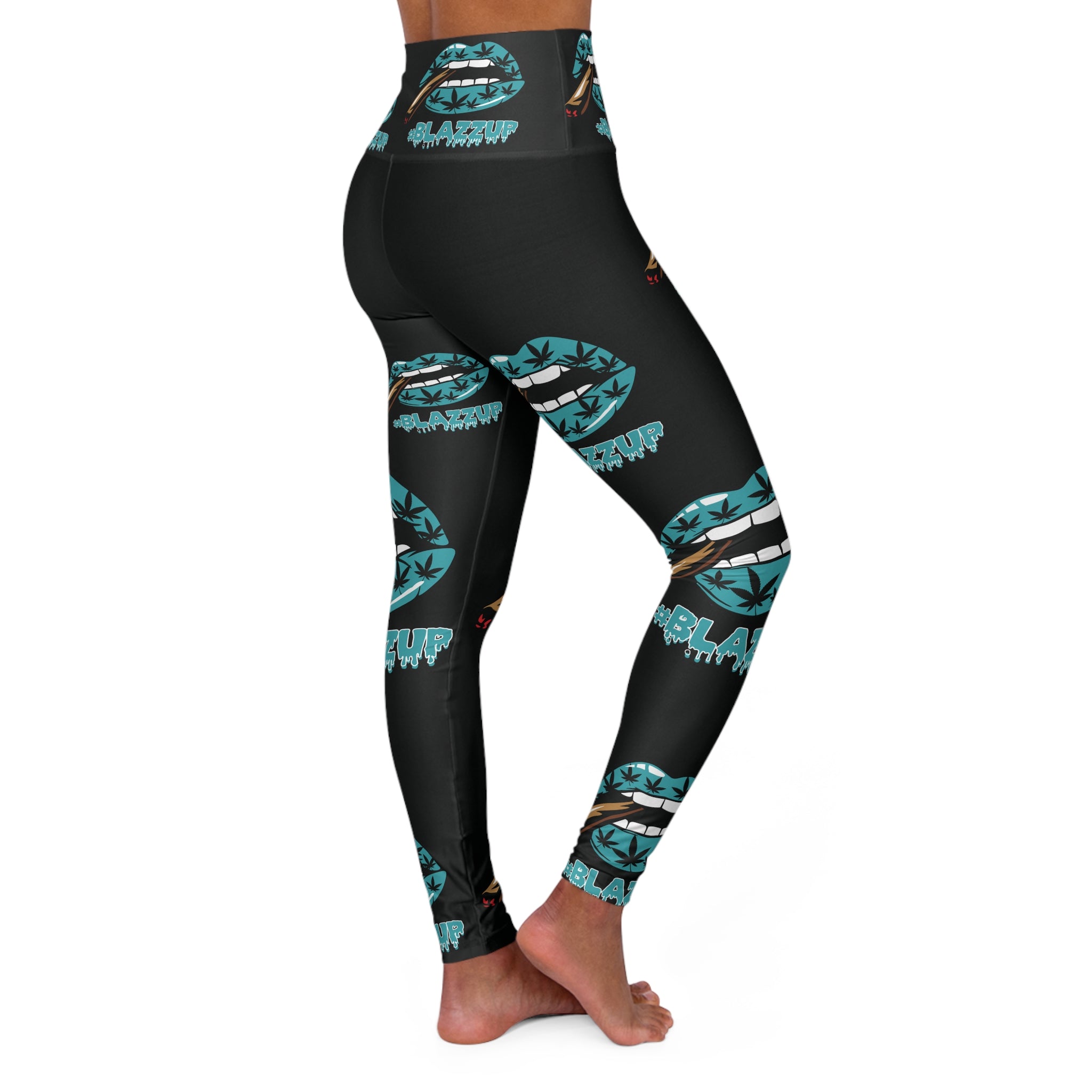 Trendy High Waisted Yoga Leggings | Artistic Athletic Wear, Fitness Leggings, Workout Tights, Unique Style, Comfortable Activewear
