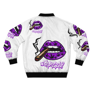 #Blazzup Purple White letter  Bomber Jacket