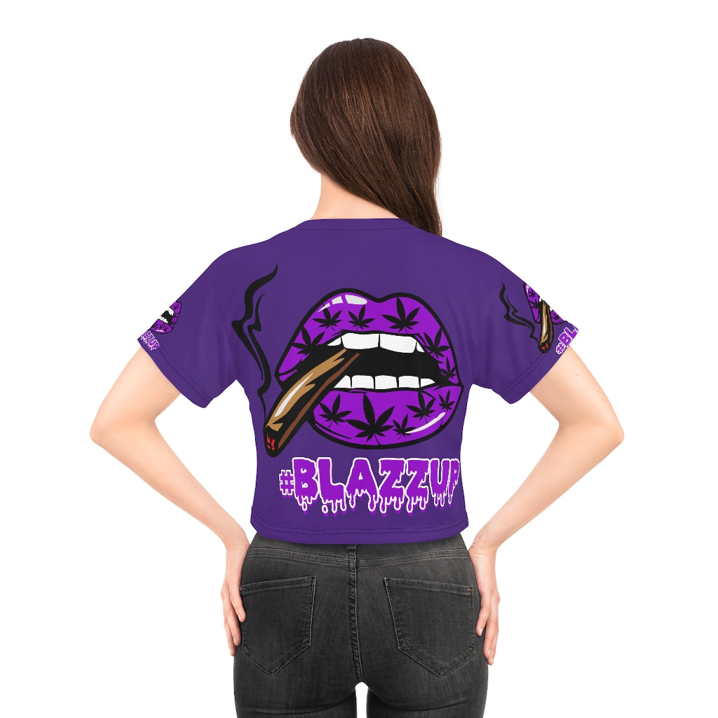 Purple Blazzup Crop Tee