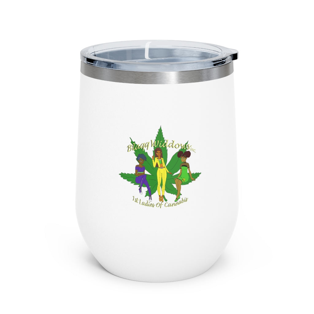 Rainbow Blaqq Widdow's Inc. 12oz Insulated Wine Tumbler