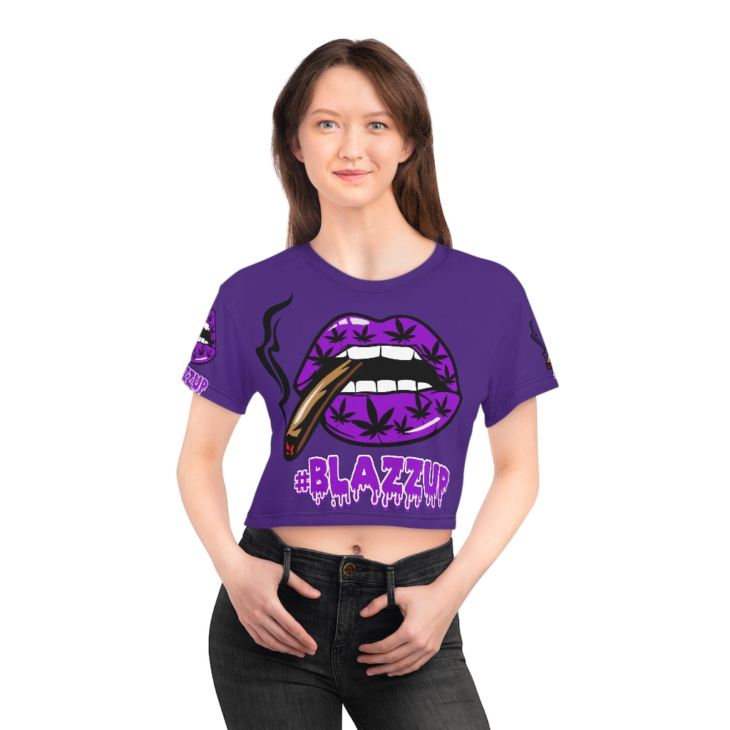 Purple Blazzup Crop Tee