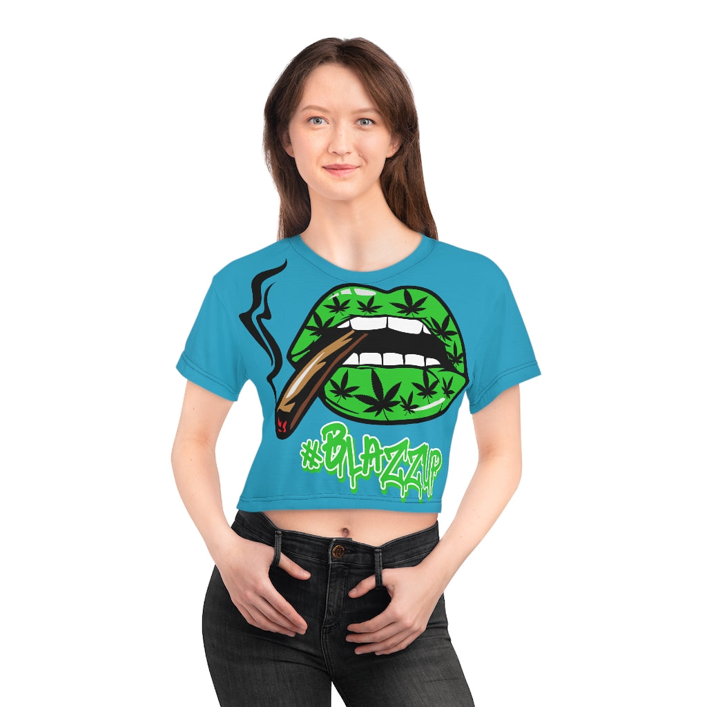 Blazzup Green  Crop Tee