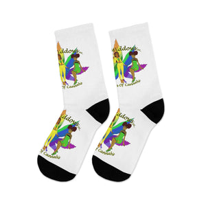 1st Ladies Of Cannabis Rainbow Leaf DTG Socks