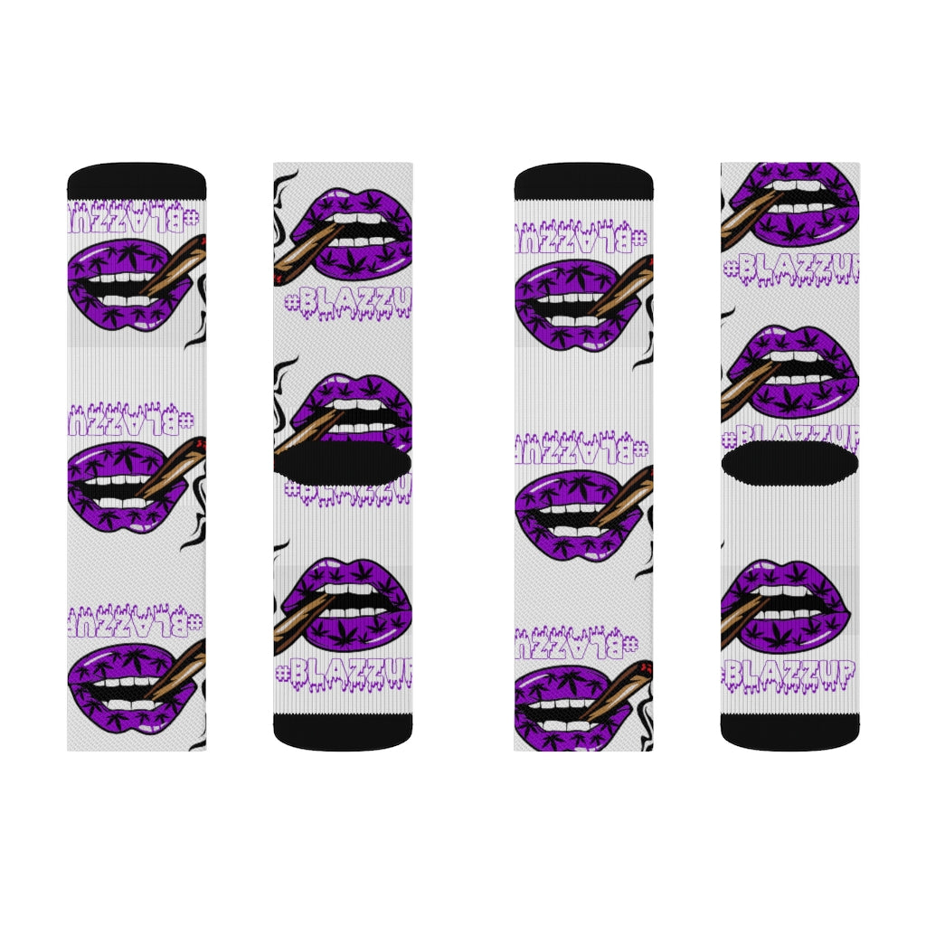 #Blazzup Purple Sublimation Socks