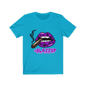 Purple #Blazzup spooky Drip Unisex Jersey Short Sleeve Tee