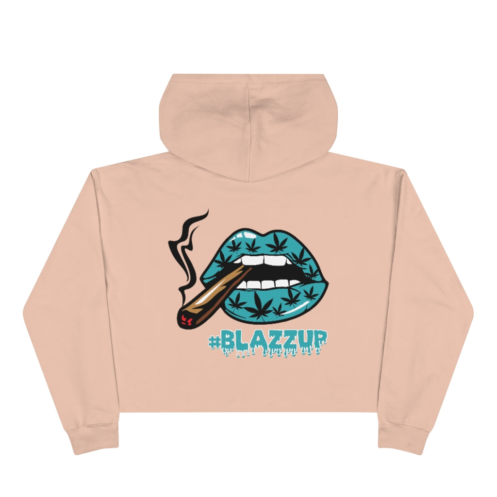 Turquoise Crop Hoodie