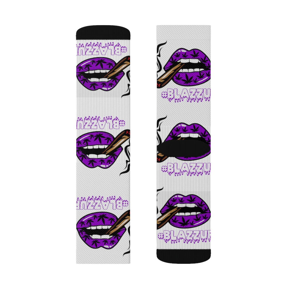 #Blazzup Purple Sublimation Socks