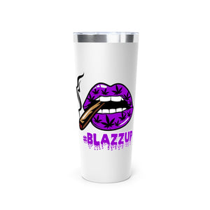 #BLAZZUP Purple Spooky Drip Copper Vacuum Insulated Tumbler, 22oz