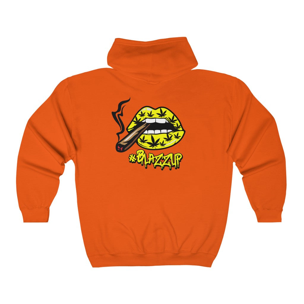 #BlazzUP Classy Drip Yellow  Unisex Heavy Blend™ Full Zip Hooded Sweatshirt