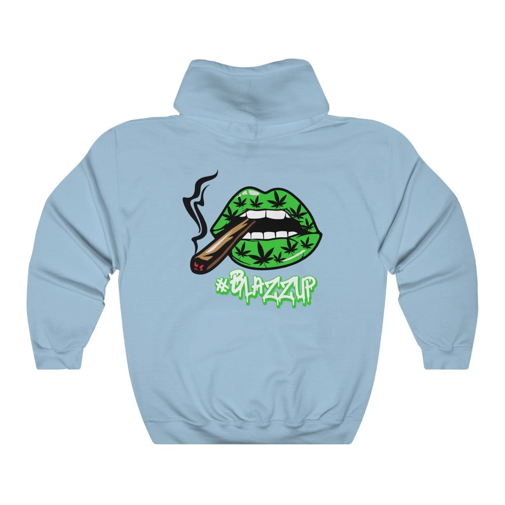 #Blazzup Green Classy Drip white letters  Unisex Heavy Blend™ Hooded Sweatshirt