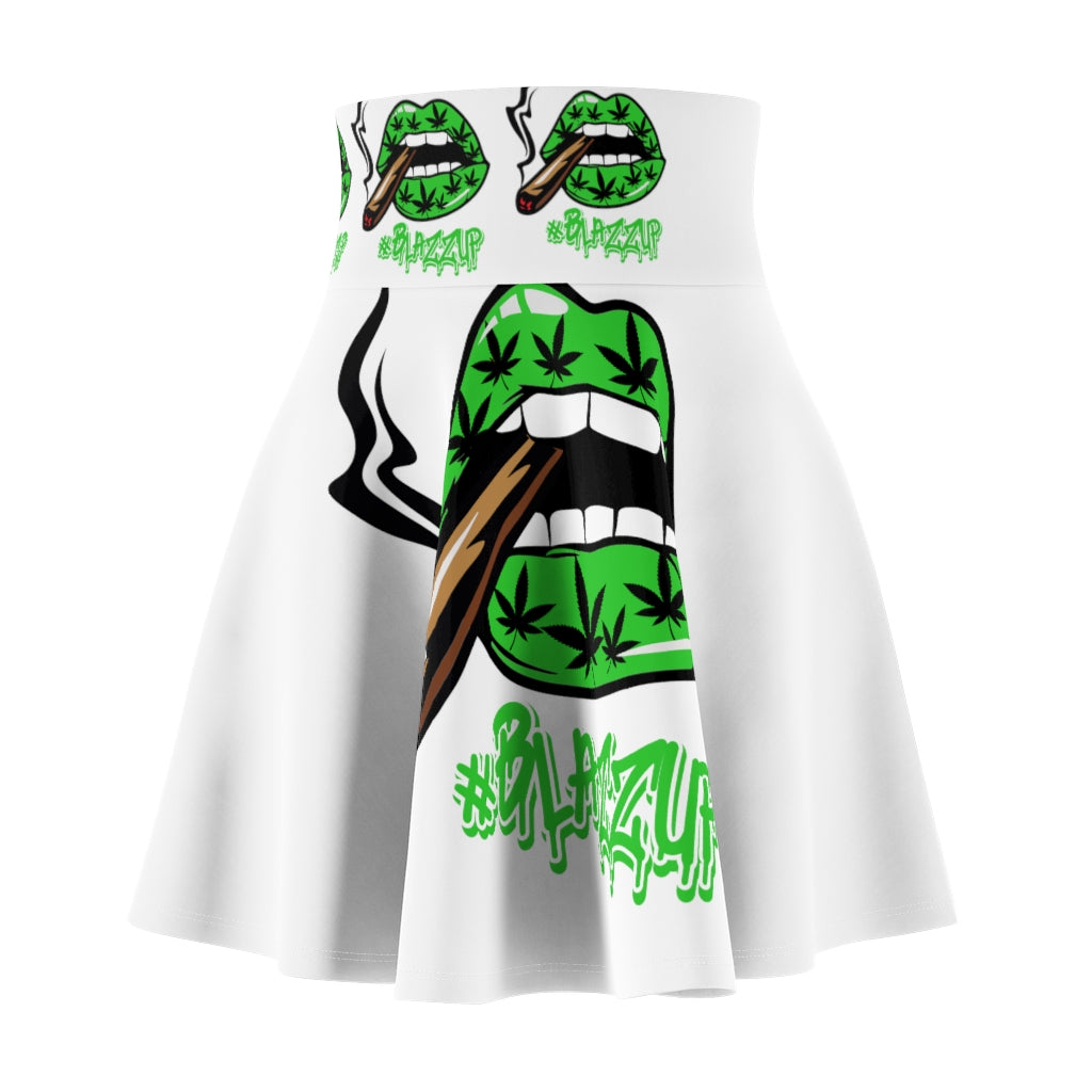 #BLAZZUP Classy Drip Green Women's Skater Skirt
