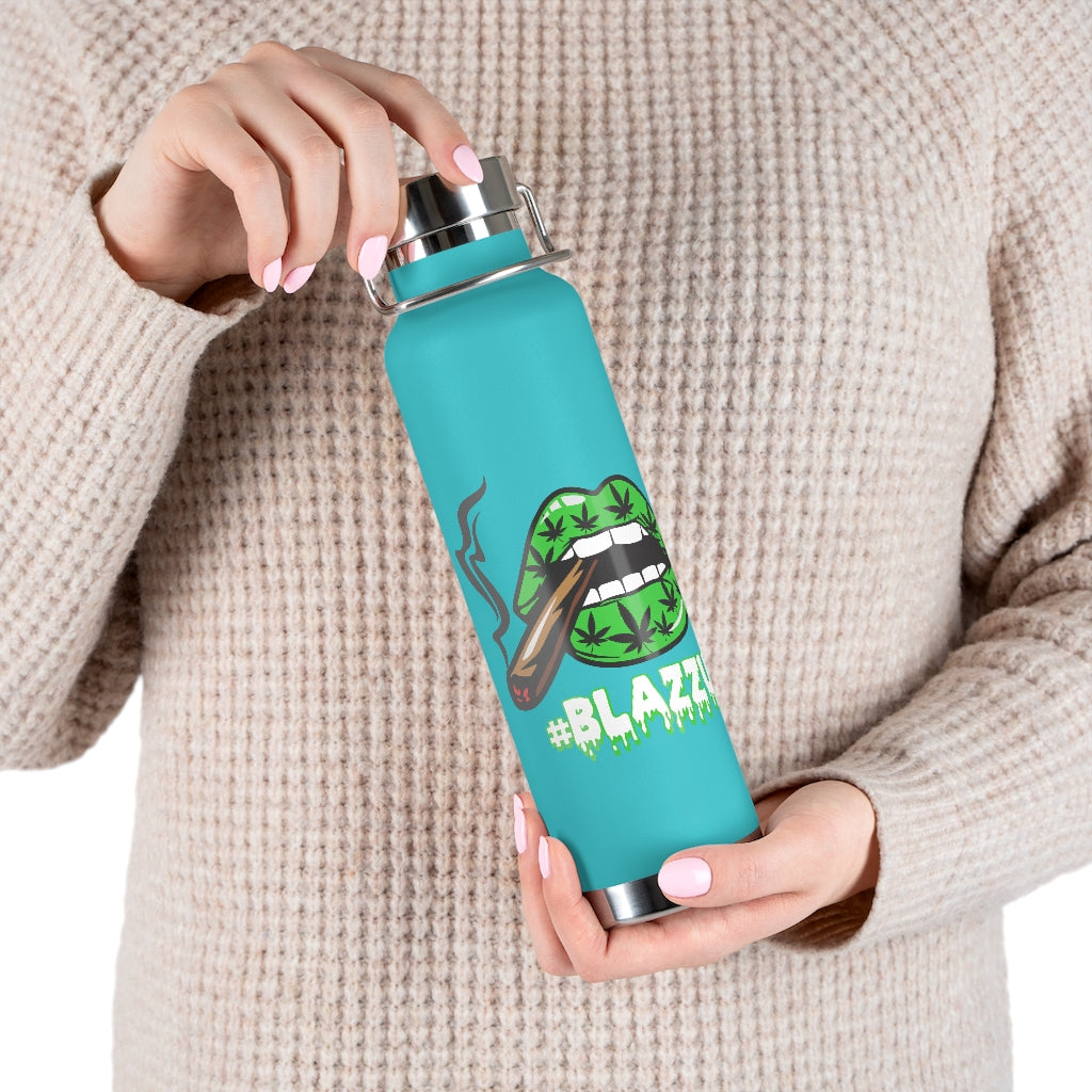 #Blazzup Spooky Drip green/white 22oz Vacuum Insulated Bottle