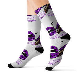 #Blazzup Purple Sublimation Socks