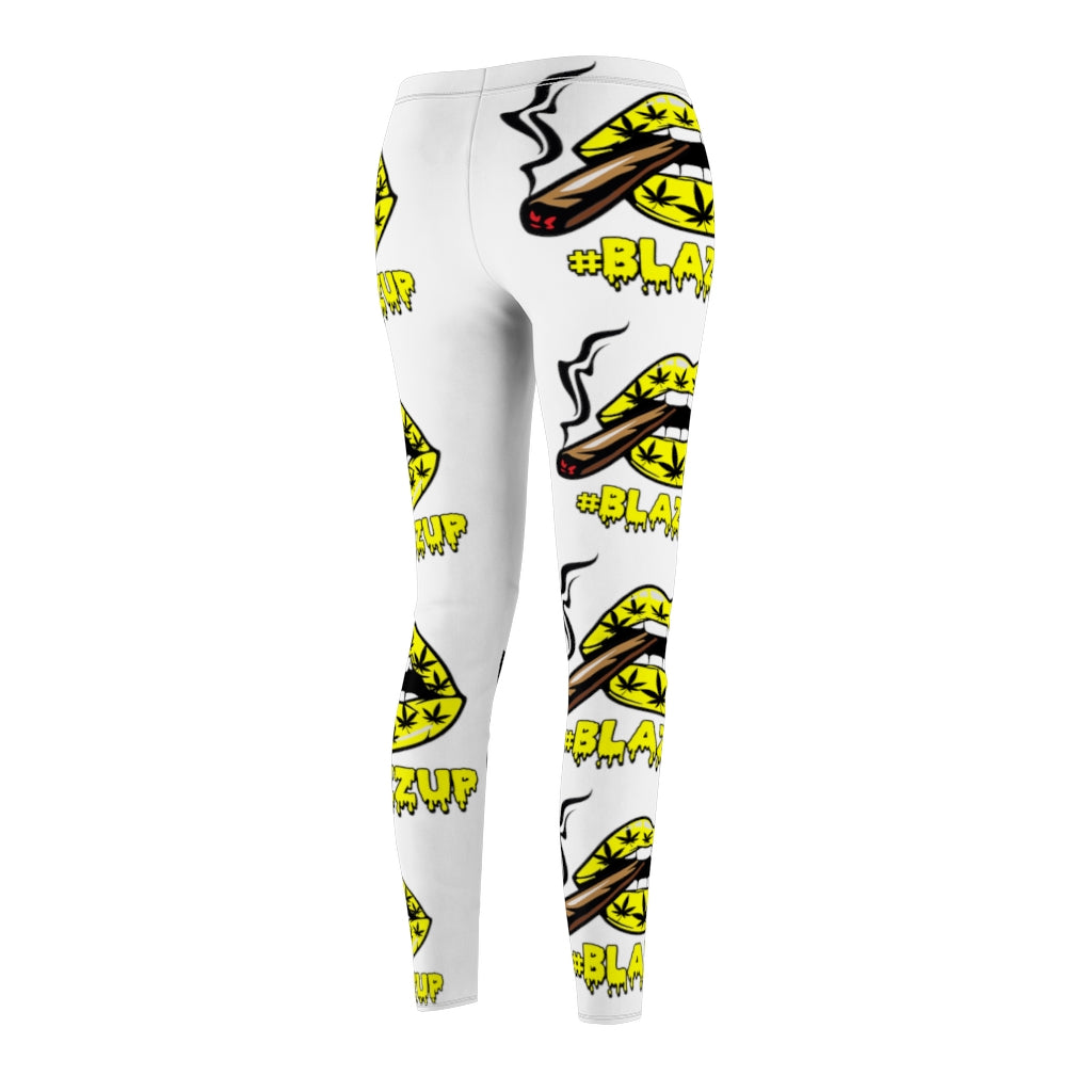 #Blazzup Yellow Spooky Drip Women's Cut & Sew Casual Leggings