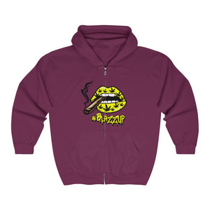 #BlazzUP Classy Drip Yellow  Unisex Heavy Blend™ Full Zip Hooded Sweatshirt