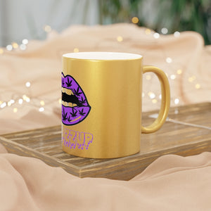 Purple #Bkazzup Spooky drip  Metallic Mug (Silver / Gold)