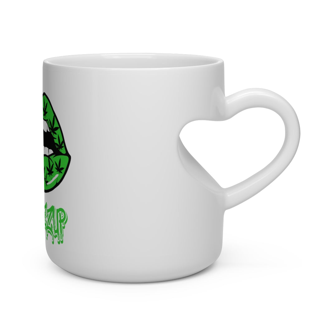 #Blazzup Green Classy drip Heart Shape Mug