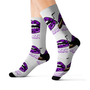 #Blazzup Purple Sublimation Socks