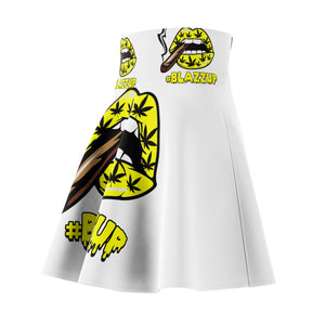 Yellow #Blazzup  Spooky Drip Women's Skater Skirt