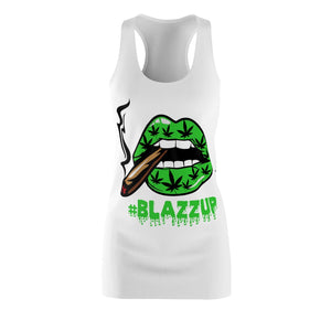 Green #Blazzup Women's Cut & Sew Racerback Dress