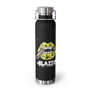 #Blazzup Yellow/white drip 22oz Vacuum Insulated Bottle