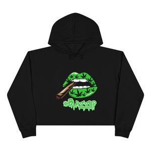 #blazzup Classy drip Green Crop Hoodie