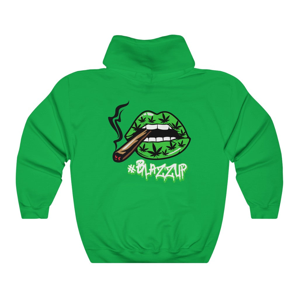 #Blazzup Green Classy Drip white letters  Unisex Heavy Blend™ Hooded Sweatshirt