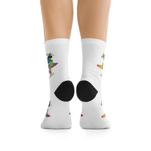 1st Ladies Of Cannabis Rainbow Leaf DTG Socks