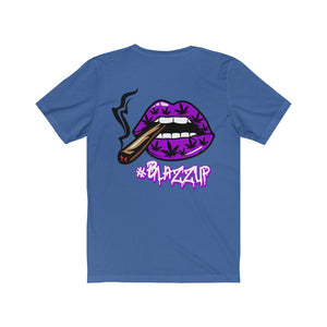 Purple #Blazzup Classy Drip white letter Unisex Jersey Short Sleeve Tee