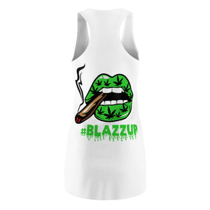 Green #Blazzup Women's Cut & Sew Racerback Dress