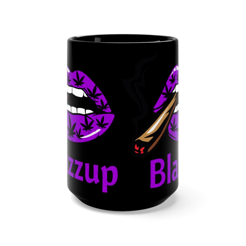 Classic Purple/Black Blazzup  Mug 15oz