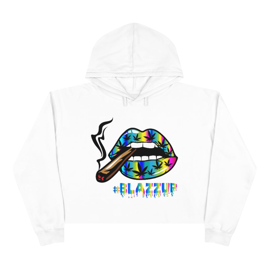 Rainbow #Blazzup Crop Hoodie