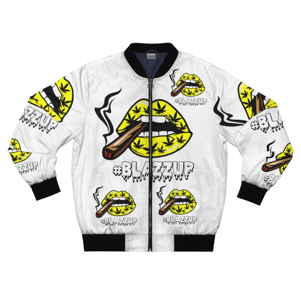 Copy of  #Blazzup Yellow White Letter  Bomber Jacket