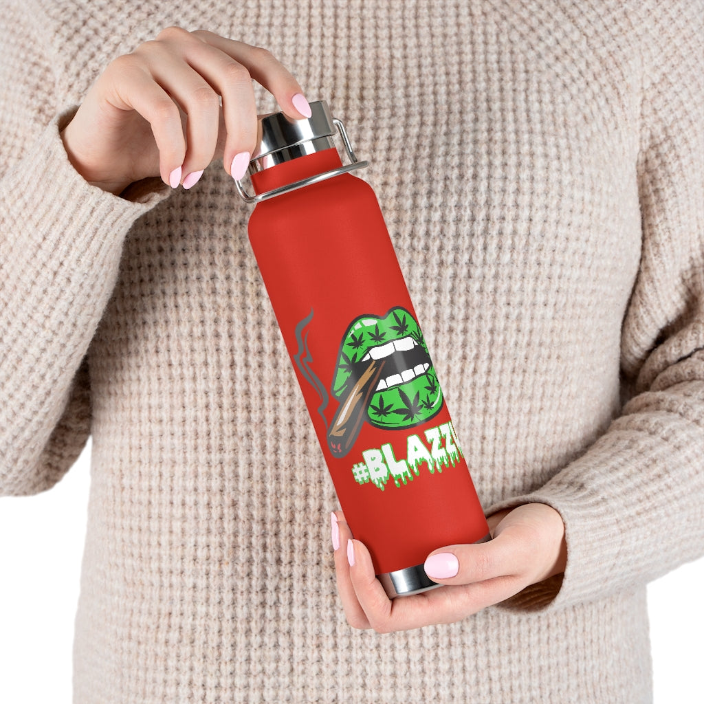 #Blazzup Spooky Drip green/white 22oz Vacuum Insulated Bottle