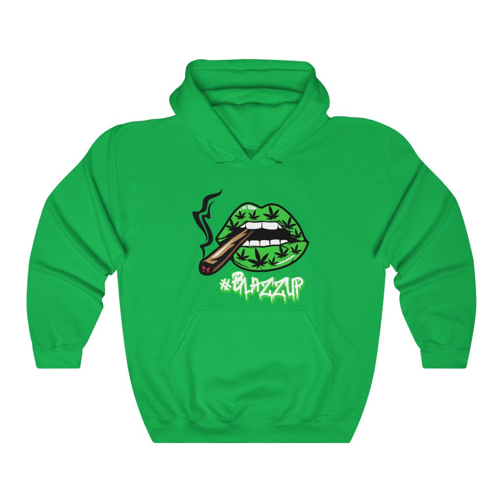 #Blazzup Green Classy Drip white letters  Unisex Heavy Blend™ Hooded Sweatshirt