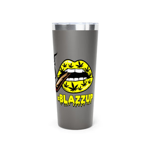 Yellow #BlazzUp Copper Vacuum Insulated Tumbler, 22oz