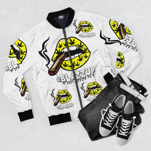 #Blazzup Yellow White Letter  Bomber Jacket