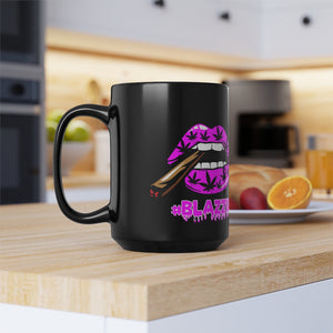 Pink/Black #Blazzup  Mug, 15oz