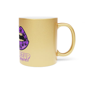 Purple #Bkazzup Spooky drip  Metallic Mug (Silver / Gold)