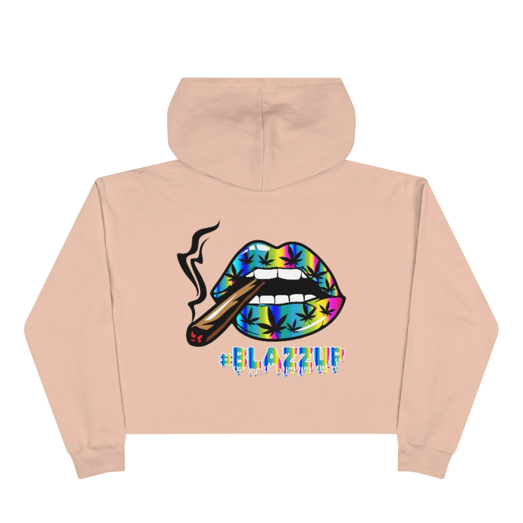 Rainbow #Blazzup Crop Hoodie