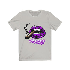 Purple #Blazzup Classy Drip white letter Unisex Jersey Short Sleeve Tee